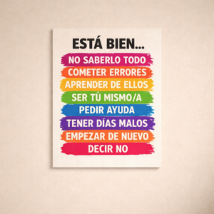 Cuadro decorativo "Está bien no saberlo todo..."