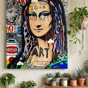 Cuadro decorativo "Mona lisa Pop art"