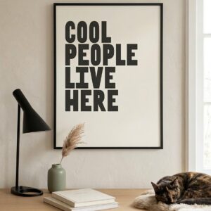 Cuadro decorativo "Cool people live here"