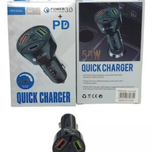 Cargador para Auto 55w 3 Entradas