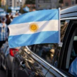 Banderita Argentina Soporte Ventana Auto - Imagen 3