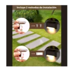 X4 Lampara Solar Led - escalera jardín exterior con sensor - Imagen 6