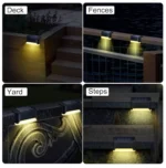 X4 Lampara Solar Led - escalera jardín exterior con sensor - Imagen 5